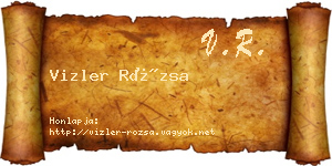 Vizler Rózsa névjegykártya