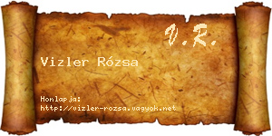 Vizler Rózsa névjegykártya