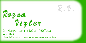 rozsa vizler business card